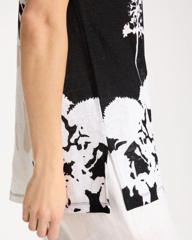 Linen Floral Seamed Tunic - image 4